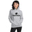 Woman wearing Permian High School Panthers Grey Classic Unisex Hoodies 222