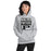 Woman wearing Permian High School Panthers Grey Classic Unisex Hoodie 001