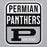 Close-up view of Permian High School Panthers Grey Classic Unisex Hoodie 001
