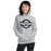 Woman wearing Permian High School Panthers Grey Classic Unisex Hoodie 011