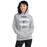 Woman wearing Permian High School Panthers Grey Classic Unisex Hoodie 210