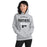 Woman wearing Permian High School Panthers Grey Classic Unisex Hoodie 034