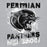 Close-up view of Permian High School Panthers Grey Classic Unisex Hoodie 205