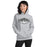 Woman wearing Permian High School Panthers Grey Classic Unisex Hoodie 009