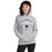 Woman wearing Permian High School Panthers Grey Classic Unisex Hoodie 211