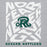 Close-up view of Reagan High School Rattlers Grey Classic Unisex Hoodie 236