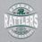 Close-up view of Reagan High School Rattlers Grey Classic Unisex Hoodie 218