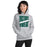 Woman wearing Reagan High School Rattlers Grey Classic Unisex Hoodie 241