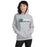 Woman wearing Reagan High School Rattlers Grey Classic Unisex Hoodie 200