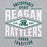 Close-up view of Reagan High School Rattlers Grey Classic Unisex Hoodie 210