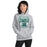 Woman wearing Reagan High School Rattlers Grey Classic Unisex Hoodie 001