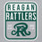 Close-up view of Reagan High School Rattlers Grey Classic Unisex Hoodie 001
