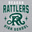 Close-up view of Reagan High School Rattlers Grey Classic Unisex Hoodie 204