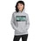 Woman wearing Reagan High School Rattlers Grey Classic Unisex Hoodie 098