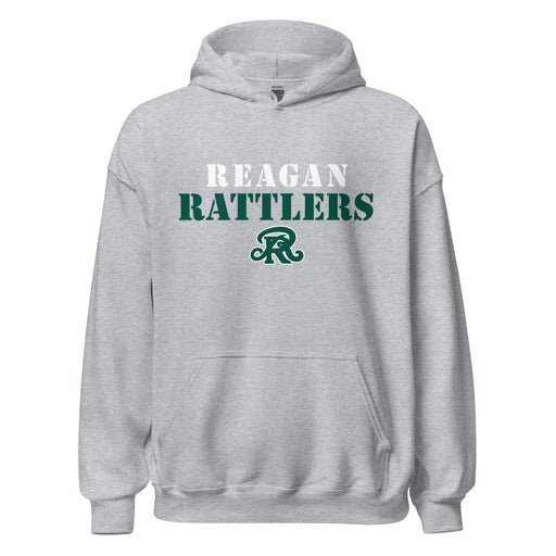 Reagan High School Rattlers Grey Classic Unisex Hoodie 017