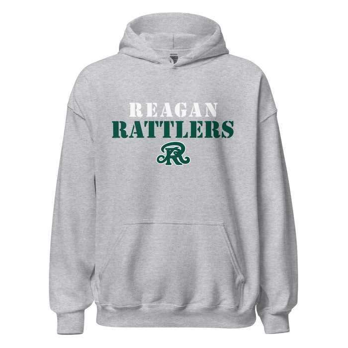 Reagan High School Rattlers Grey Classic Unisex Hoodie 017