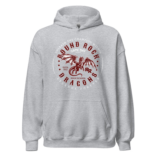 Round Rock High School Dragons Grey Classic Unisex Hoodie 214