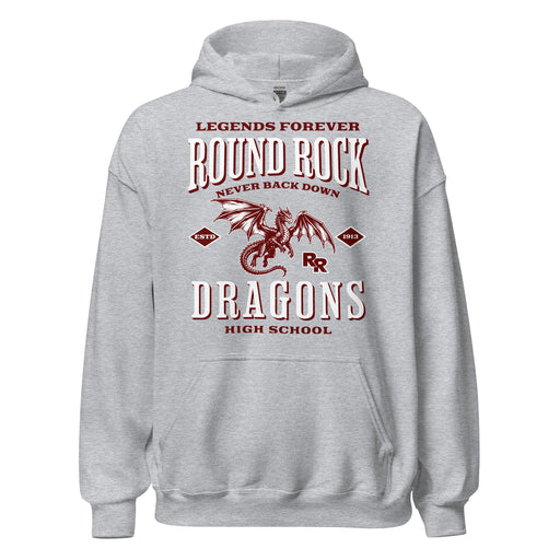 Round Rock High School Dragons Grey Classic Unisex Hoodie 230