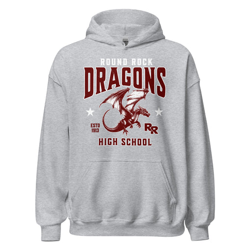 Round Rock High School Dragons Grey Classic Unisex Hoodie 213