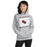 Woman wearing Round Rock High School Dragons Grey Classic Unisex Hoodie 223