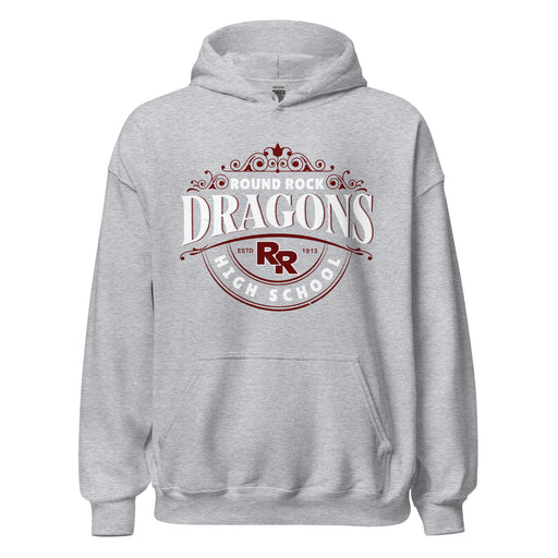 Round Rock High School Dragons Grey Classic Unisex Hoodie 211