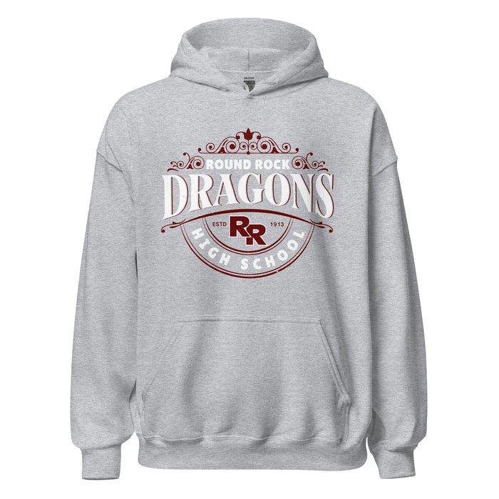 Round Rock High School Dragons Grey Classic Unisex Hoodie 211
