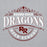 Close-up view of Round Rock High School Dragons Grey Classic Unisex Hoodie 211