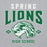 Close-up view of Spring High School Lions Grey Classic Unisex Hoodie 213
