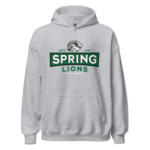 Spring High School Lions Grey Classic Unisex Hoodie 202