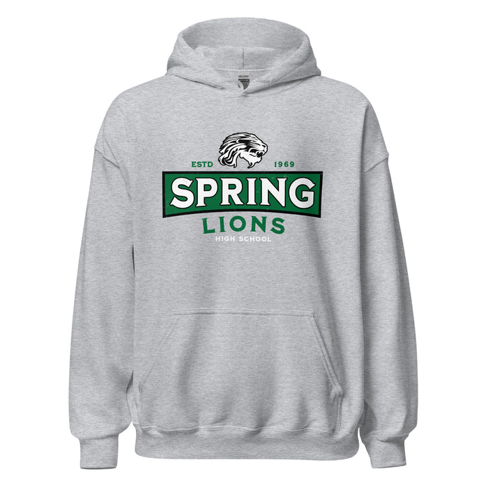 Spring High School Lions Grey Classic Unisex Hoodie 202
