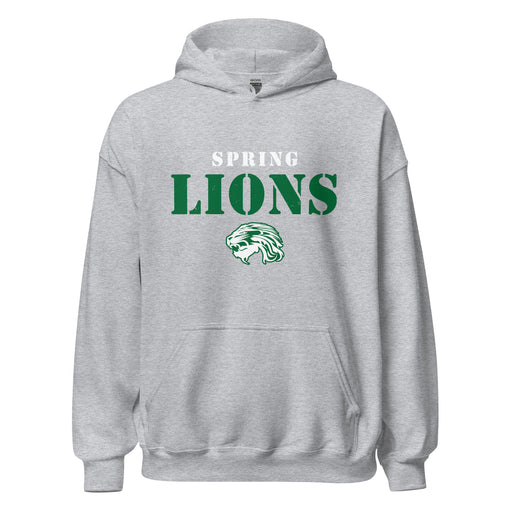 Spring High School Lions Grey Classic Unisex Hoodie 017