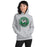 Woman wearing Spring High School Lions Grey Classic Unisex Hoodie 215