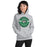 Woman wearing Spring High School Lions Grey Classic Unisex Hoodie 239