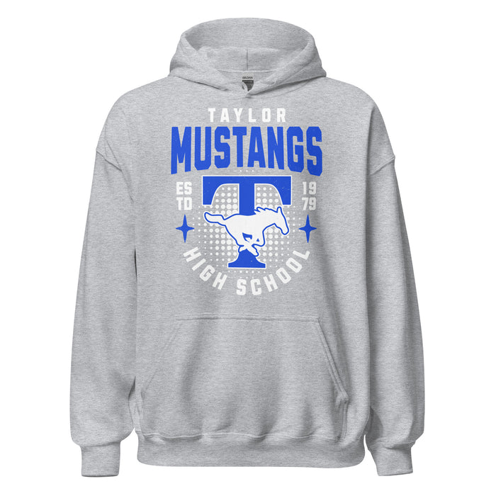 Taylor High School Mustangs Grey Classic Unisex Hoodie 204