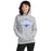 Woman wearing Taylor High School Mustangs Grey Classic Unisex Hoodie 211