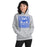 Woman wearing Taylor High School Mustangs Grey Classic Unisex Hoodie 206