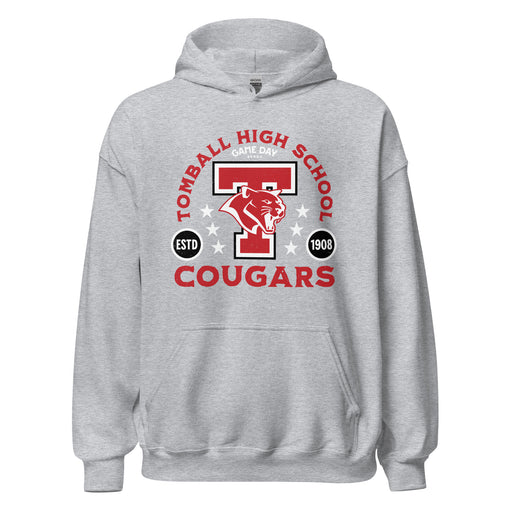 Tomball High School Cougars Grey Classic Unisex Hoodie 208