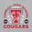 Close-up view of Tomball High School Cougars Grey Classic Unisex Hoodie 208