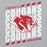 Close-up view of Tomball High School Cougars Grey Classic Unisex Hoodie 223