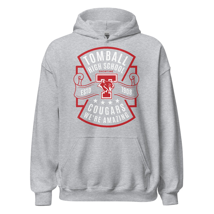 Tomball High School Cougars Grey Classic Unisex Hoodie 207