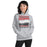 Woman wearing Tomball High School Cougars Grey Classic Unisex Hoodie 227