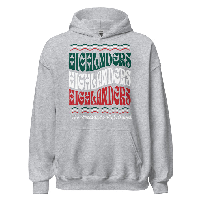 The Woodlands High School Highlanders Sport Grey Classic Unisex Hoodie 227