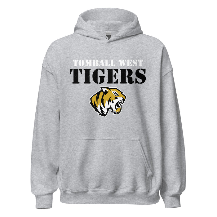 Tomball West High School Tigers Grey Classic Unisex Hoodie 017