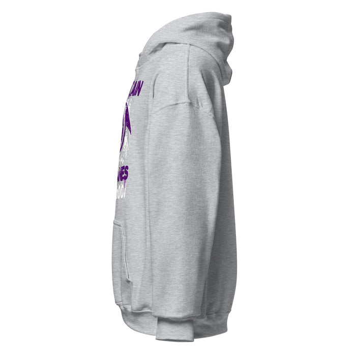 Side view of Klein Cain High School Hurricanes Sport Grey Classic Unisex Hoodie 205