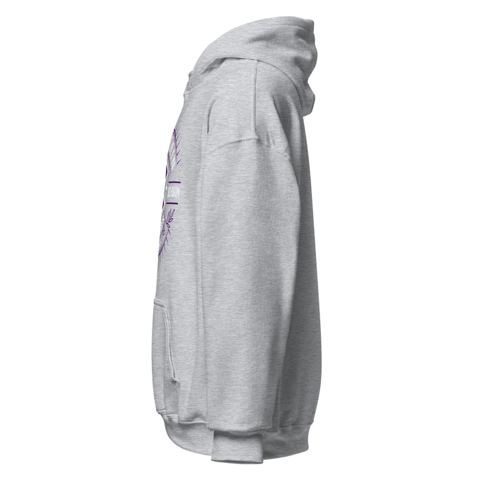Side view of Klein Cain High School Hurricanes Sport Grey Classic Unisex Hoodie 201