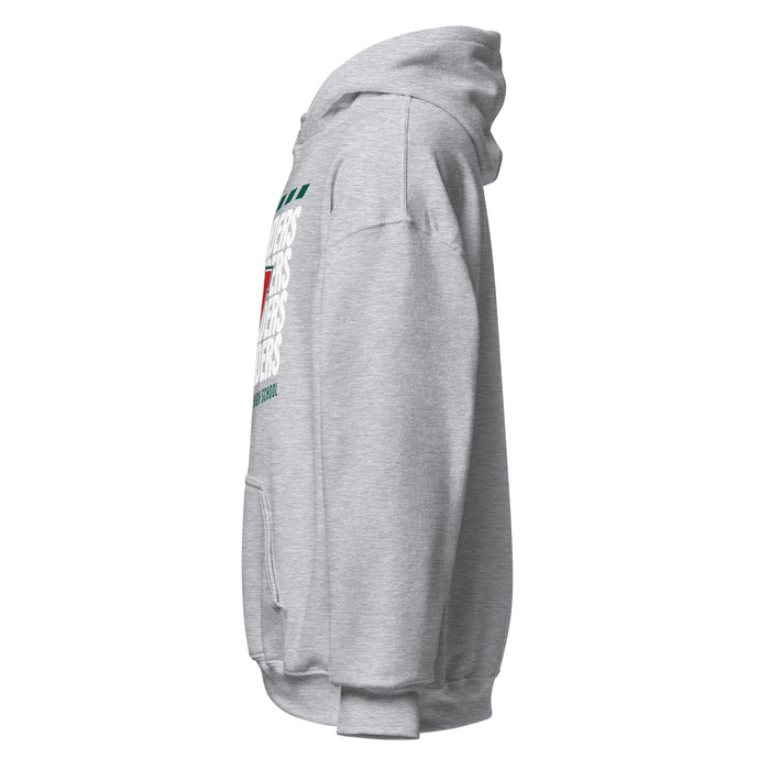 Side view of The Woodlands High School Highlanders Sport Grey Classic Unisex Hoodie 223
