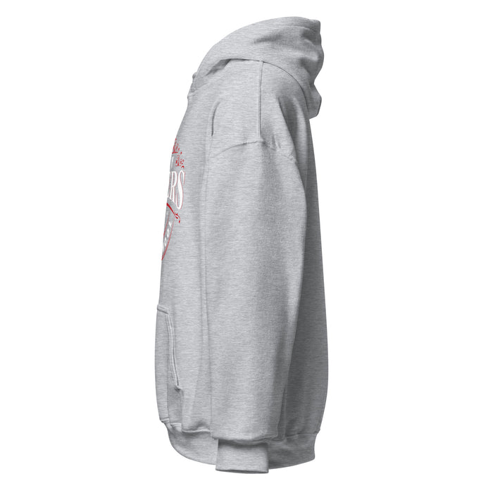 Side view of Katy High School Tigers Sport Grey Classic Unisex Hoodie 211