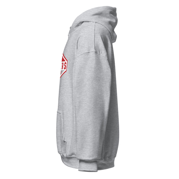 Side view of Katy High School Tigers Sport Grey Classic Unisex Hoodie 009