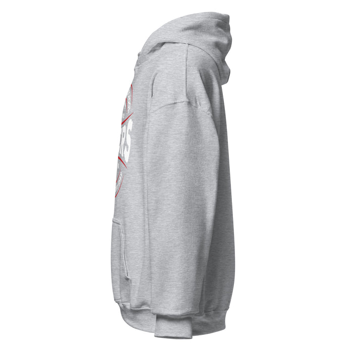 Side view of Katy High School Tigers Sport Grey Classic Unisex Hoodie 218