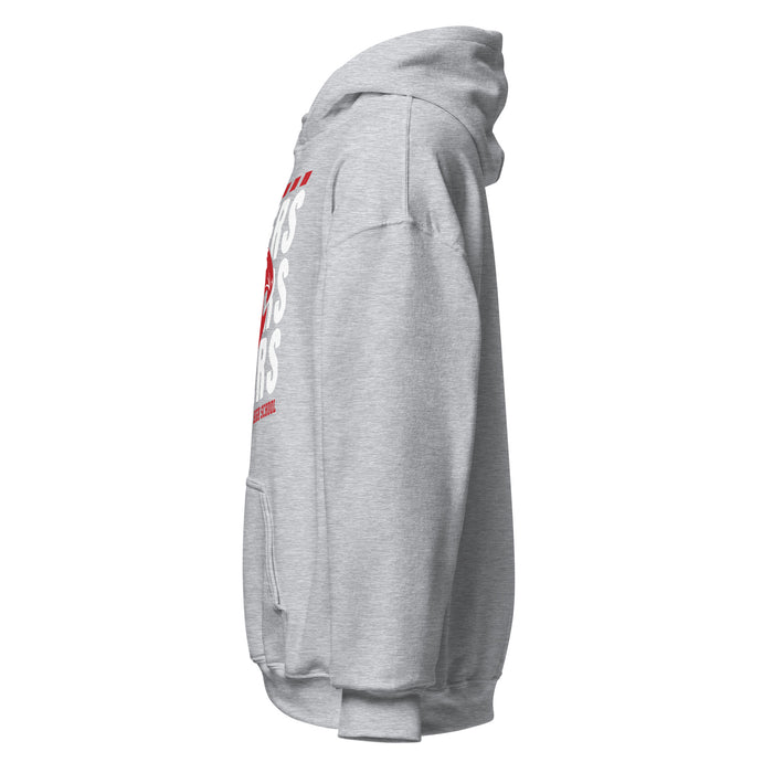 Side view of Katy High School Tigers Sport Grey Classic Unisex Hoodie 223